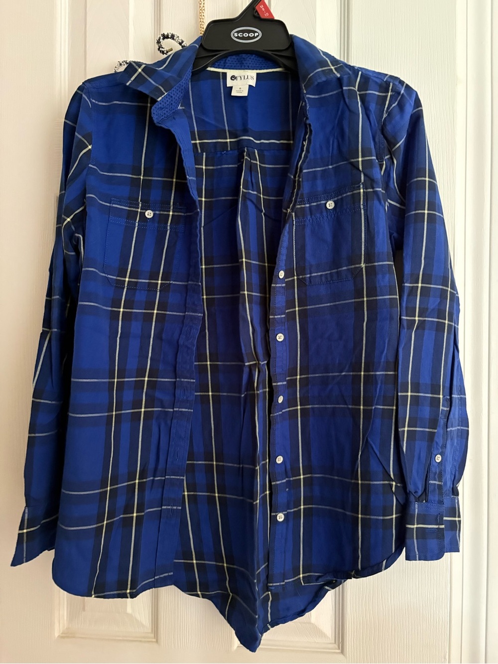 Stylus Blue Plaid Button-Up Shirt